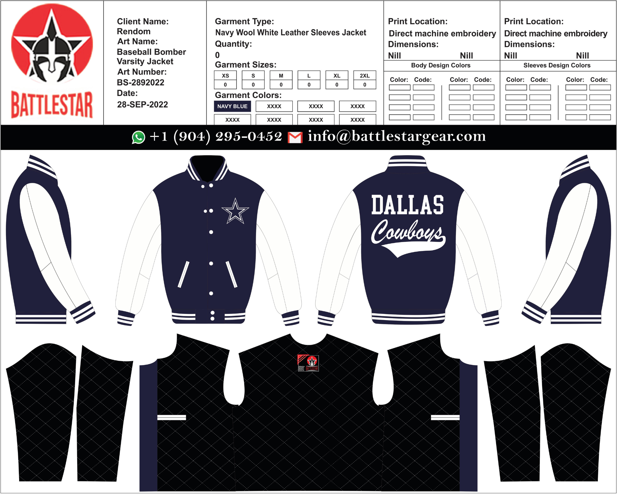 Personalized Dallas Cowboys Football Varsity Jacket