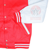 Load image into Gallery viewer, Full Leather Red &amp; White Varsity Jacket