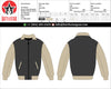 Load image into Gallery viewer, Personalized Grey Cream Byron Collar Varsity Jacket